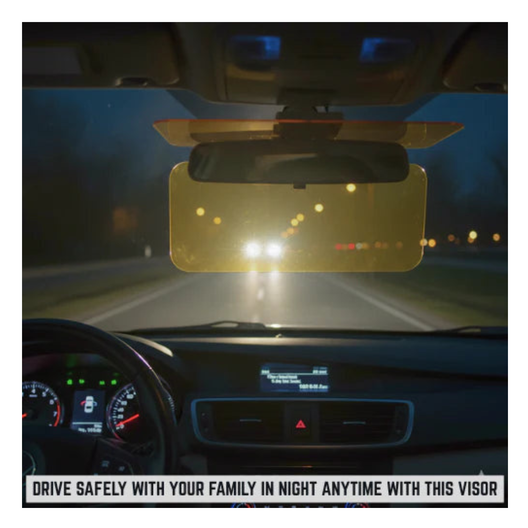 Improved Visibility, Safer Driving — Anti-Glare Day & Night Visor