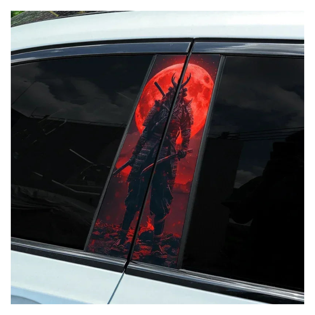 Samurai Warrior Car Door Pillar Sticker - Forcauto
