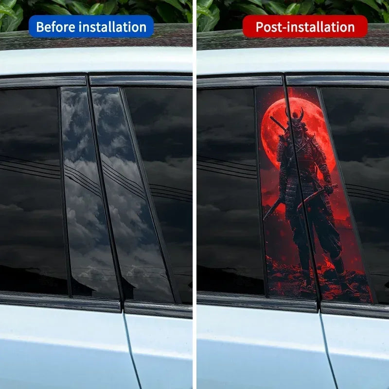 Samurai Warrior Car Door Pillar Sticker