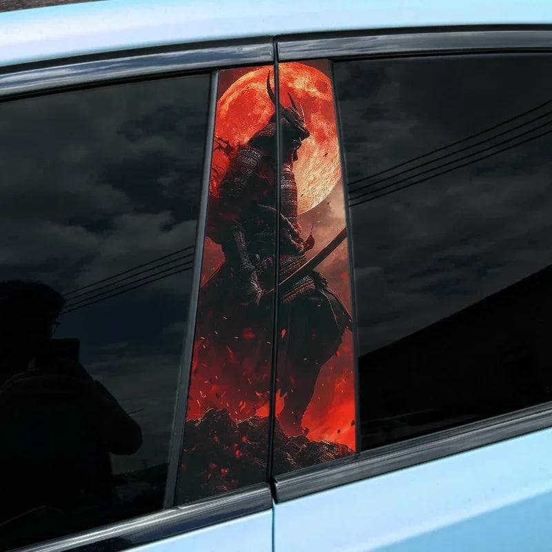 Samurai Warrior Car Door Pillar Sticker