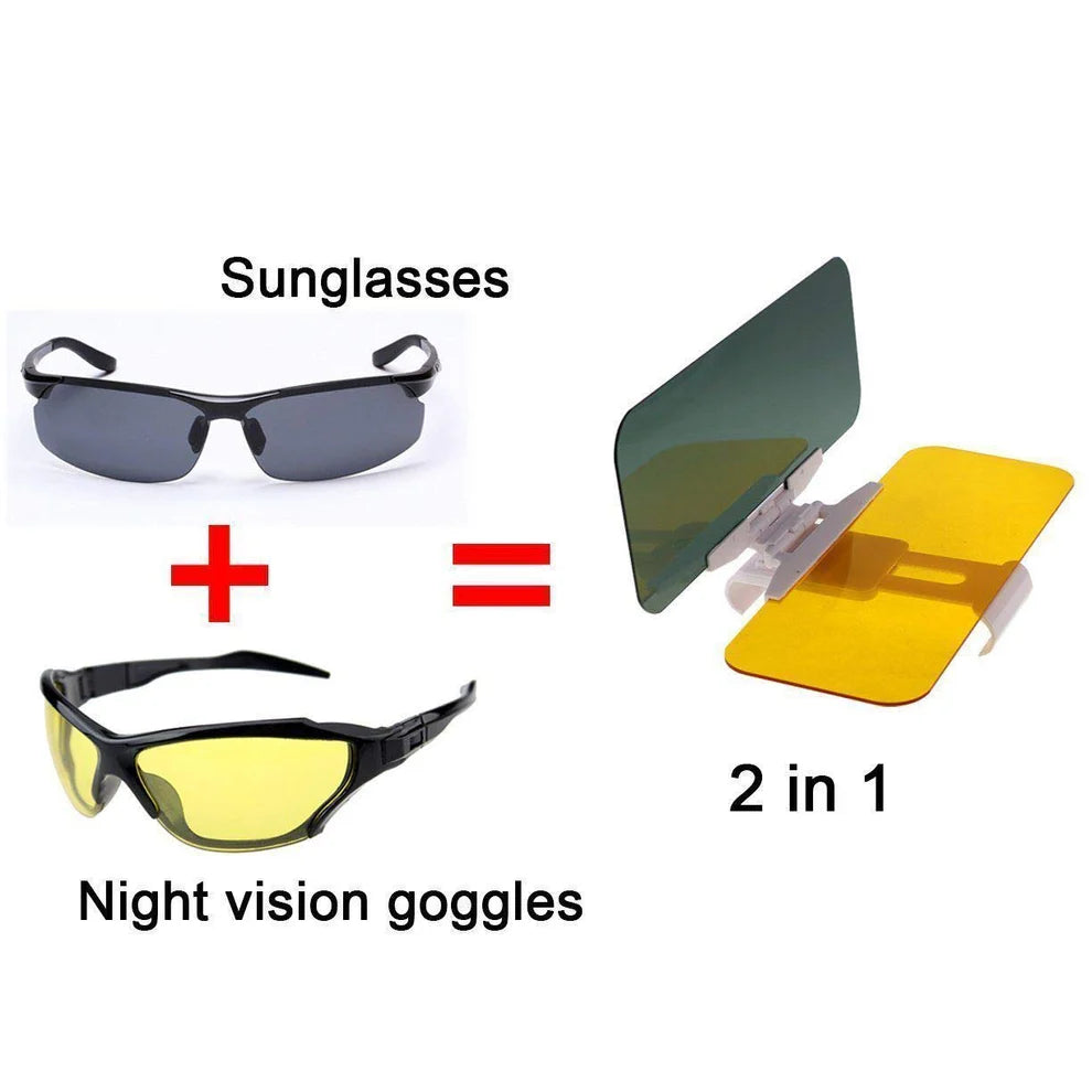 Improved Visibility, Safer Driving — Anti-Glare Day & Night Visor